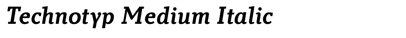 Technotyp Medium Italic